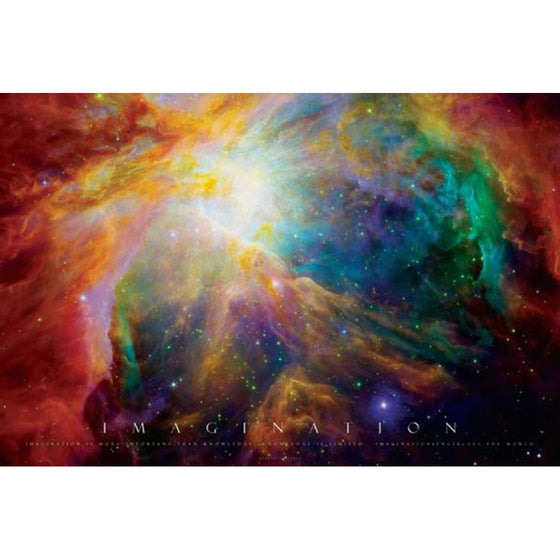 Imagination-Nebula-Motivational, Photography Poster Print, 24 by 36-Inch