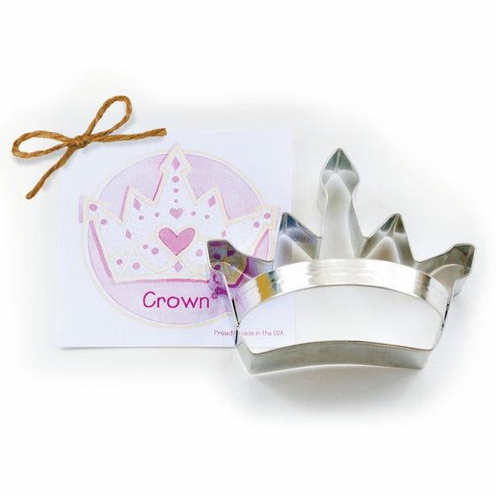 Crown Cookie and Fondant Cutter - Ann Clark - 4.6 Inches - US Tin Plated Steel