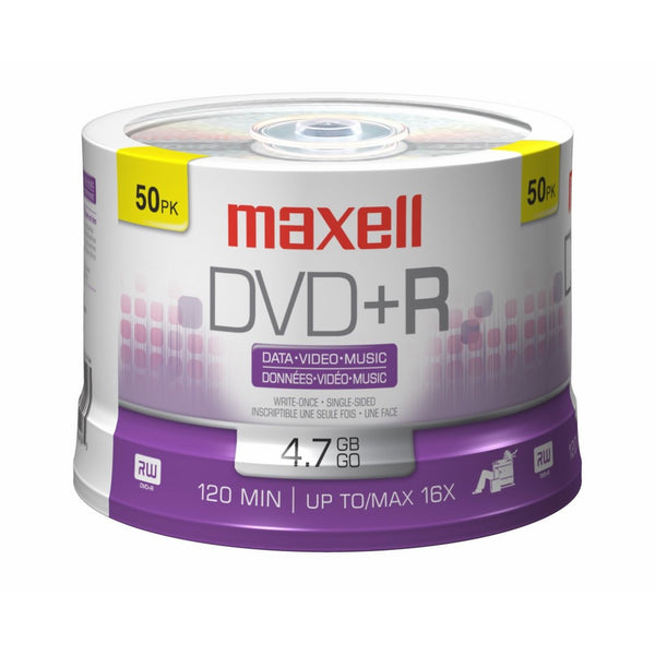 MAXELL Disc, DVDR, 4.7GB for General use, 16X 50/spindle, Branded 50/PK