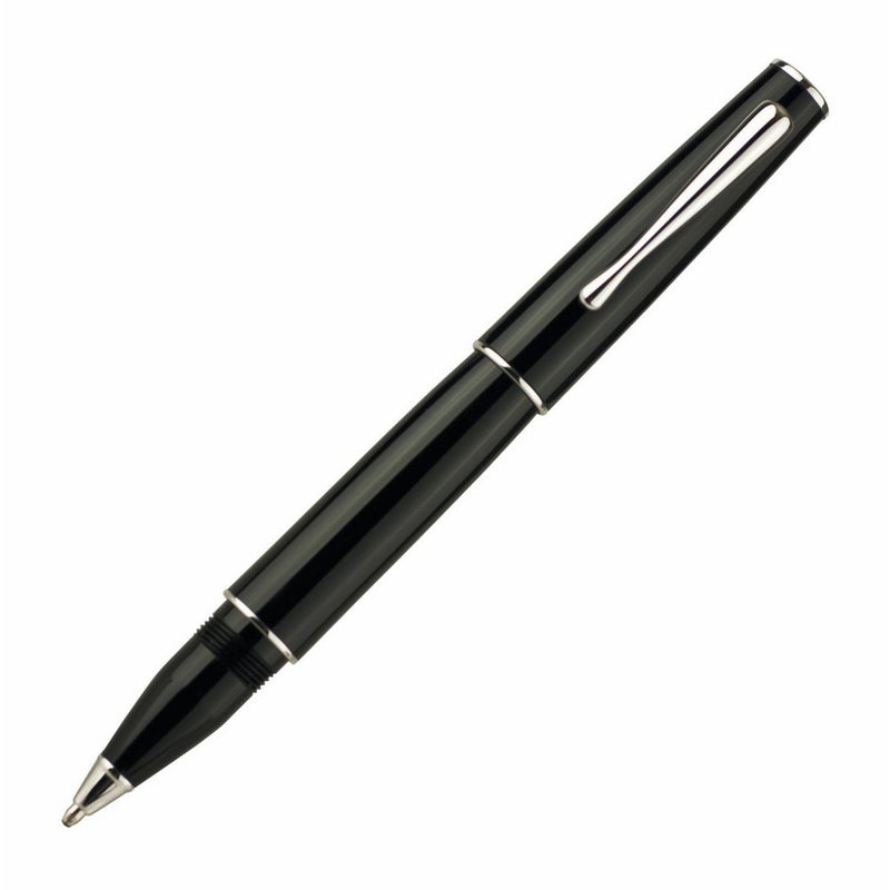 Delta Italiana Rollerball Pen, Black with Silver Trim (DI85024)