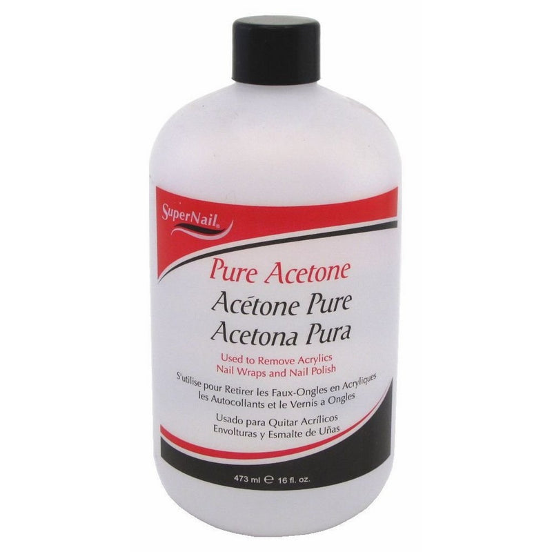 Super Nail Pure Acetone, 16 fl. oz.