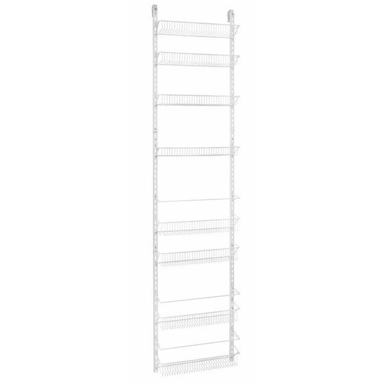 ClosetMaid 1233 Adjustable 8-Tier Wall and Door Rack, 76-Inch Height X 18-Inch Wide