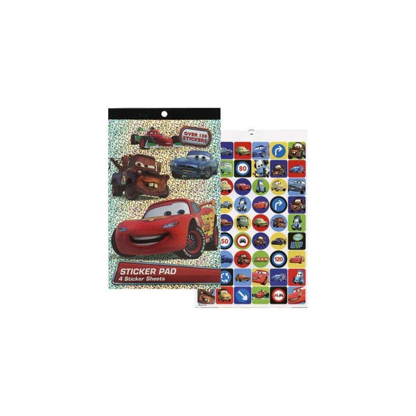 Disney Cars 4 Sheet Sticker Pad with Over 150 Stickers