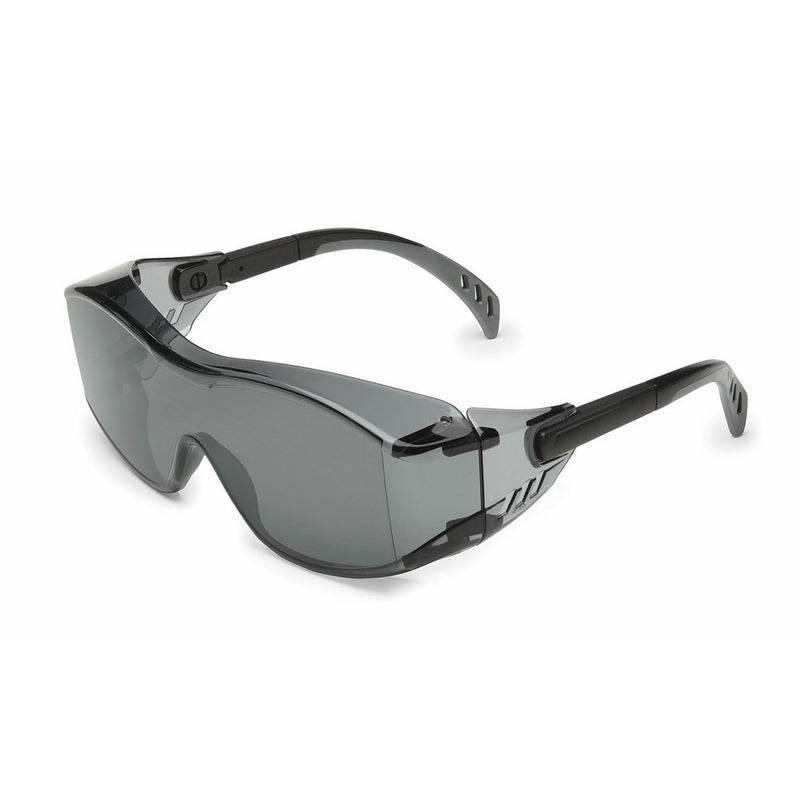 Gateway Safety 6983 Cover2 Safety Glasses, Gray Lens, Black Temple