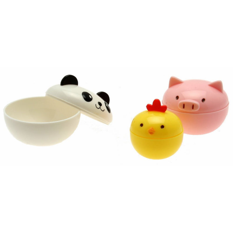 Kotobuki Mini Condiment Containers for Bento Box, Panda, Piggy and Chick