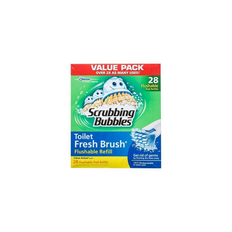 Scrubbing Bubbles Toilet Fresh Brush Flushable Refills, Citrus Scent, 28 Count