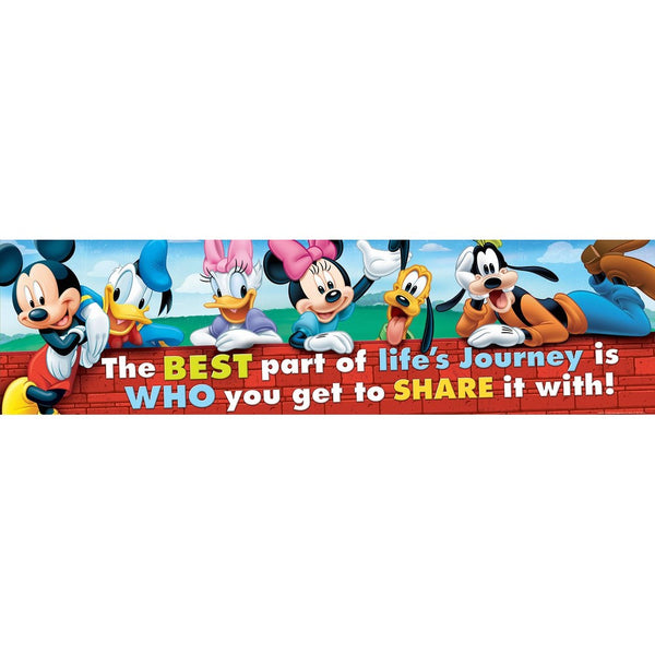 Eureka Mickey Classroom Banner, Friendship, 12 x 45