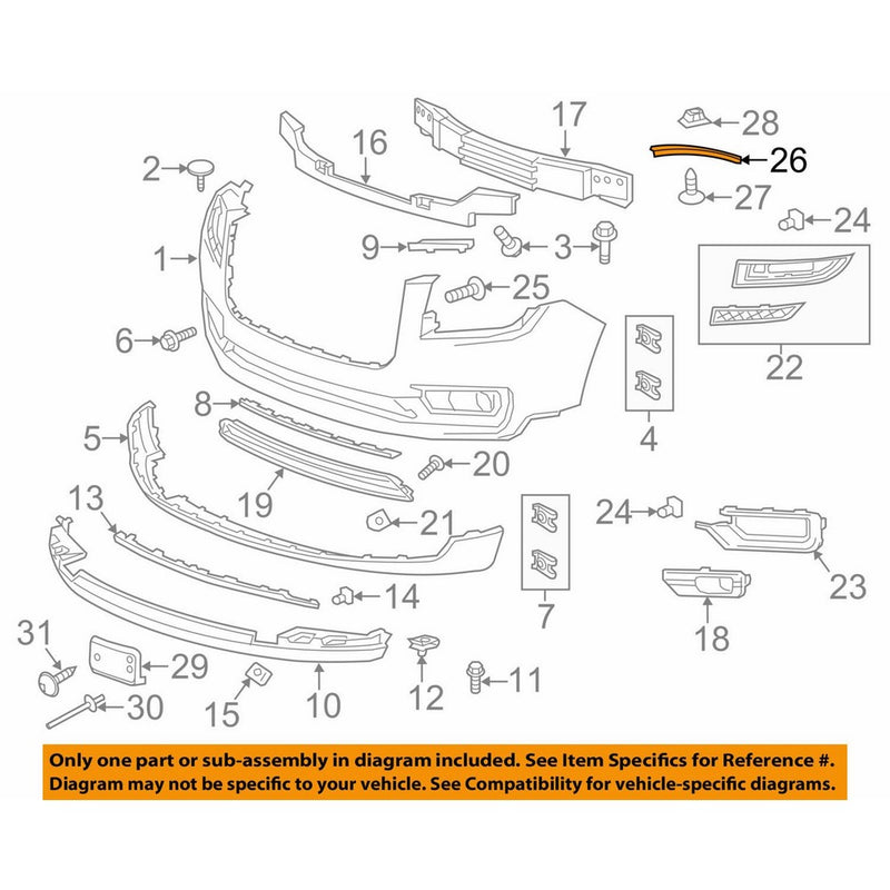 GM 22971446 BRACKET-FRT BPR FASCIA
