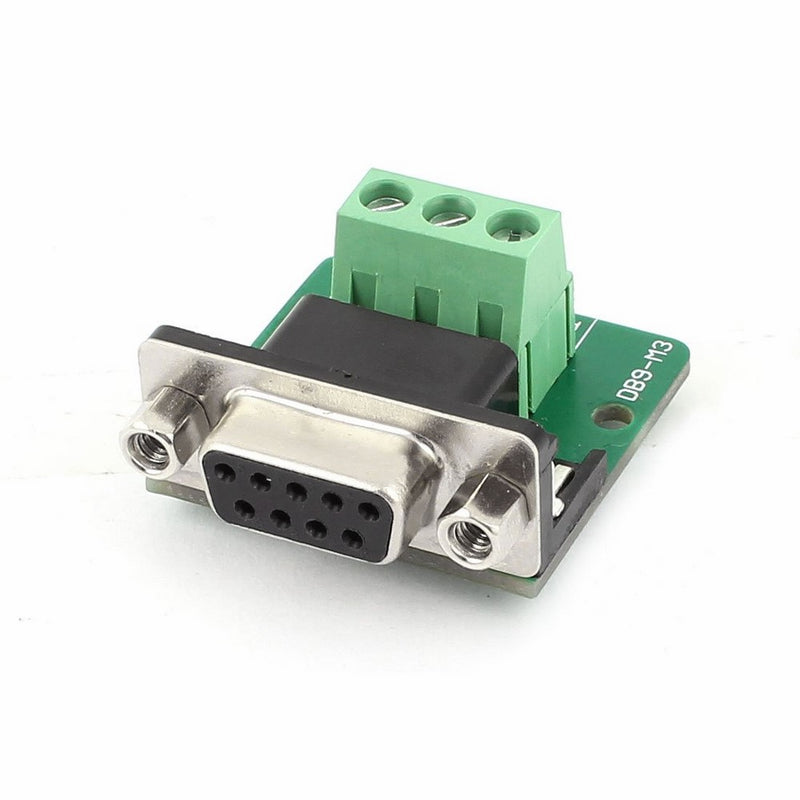 Uxcell DB9-M3 9Pin Female Adapter Plate RS232 Serial to 3-Position Terminal