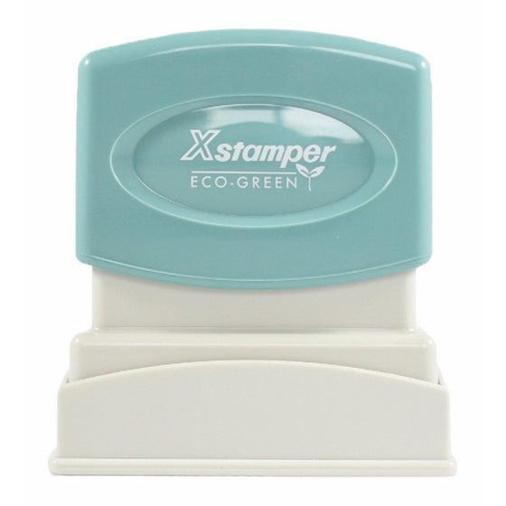 Xstamper 2024 Pre-Inked 2-Color Stock Stamp PAID, Impression Size: 1/2 x 1-5/8, BLUE/RED