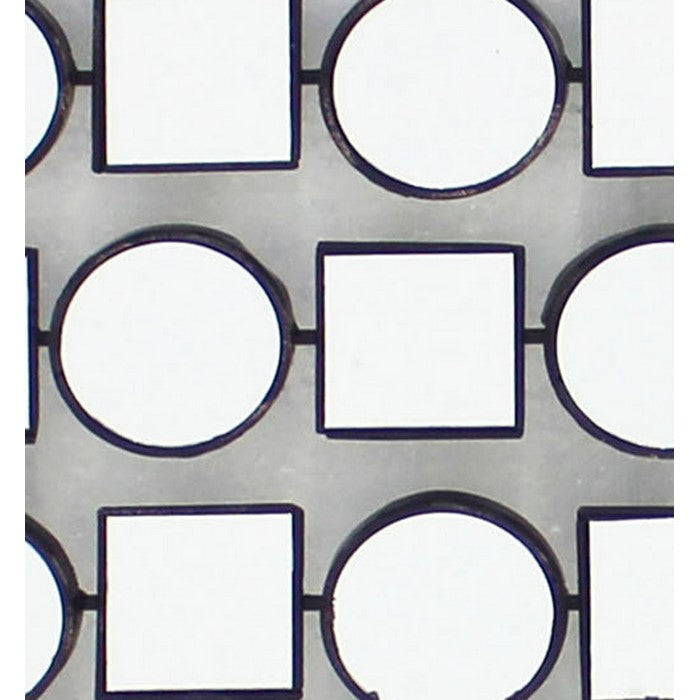 Wall Plaque with Alternate Square and Round Mirrors, Set of 2, Gray