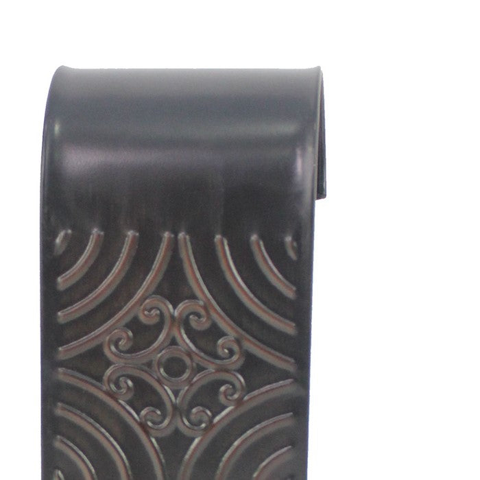 Metal Sconce Candle Holder with Embossed Intricate Carvings, Bronze