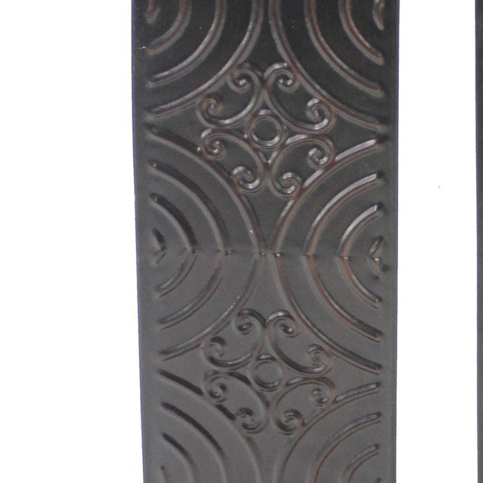 Metal Sconce Candle Holder with Embossed Intricate Carvings, Bronze