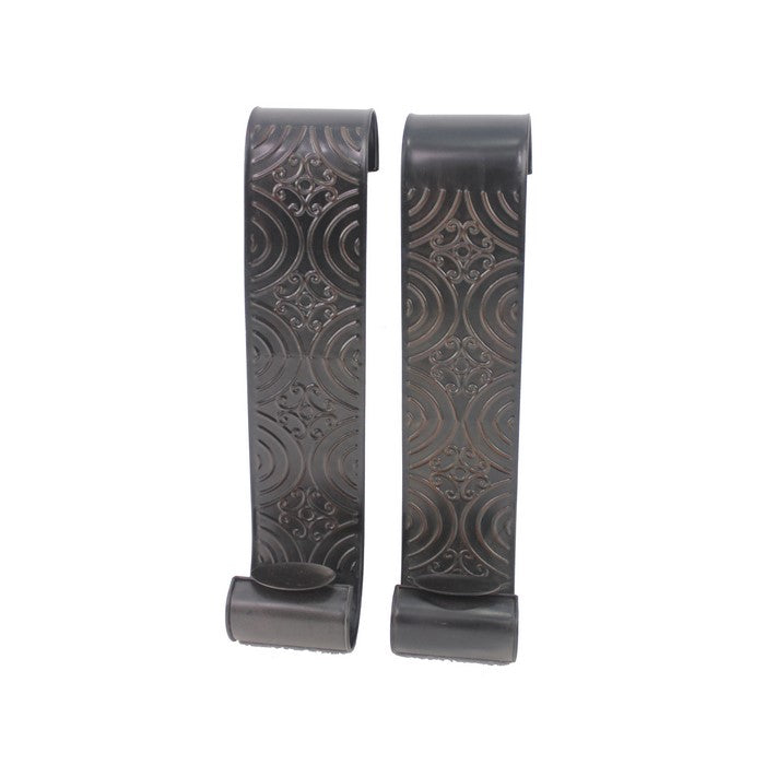 Metal Sconce Candle Holder with Embossed Intricate Carvings, Bronze