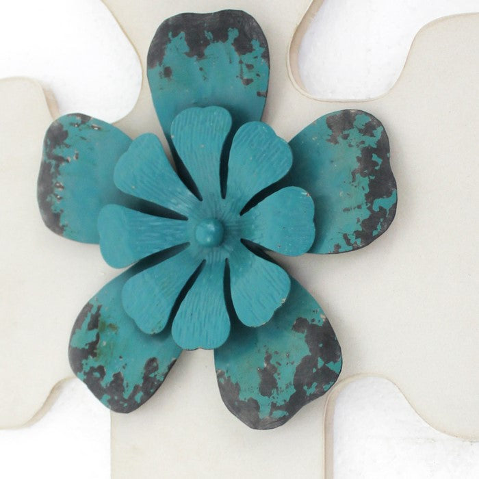 Rustic Wooden Cross Wall Decor, White