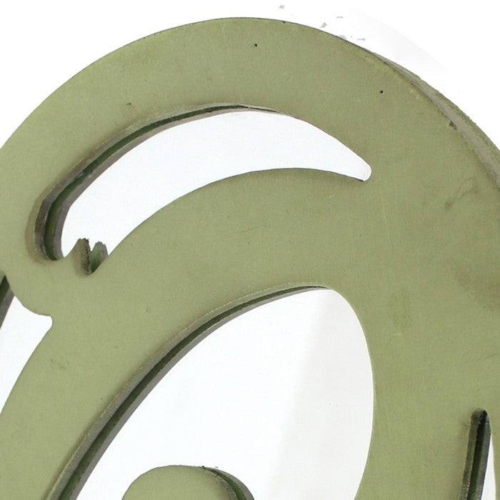 Wooden Oval Frame Wall Monogram with C Letter, Green