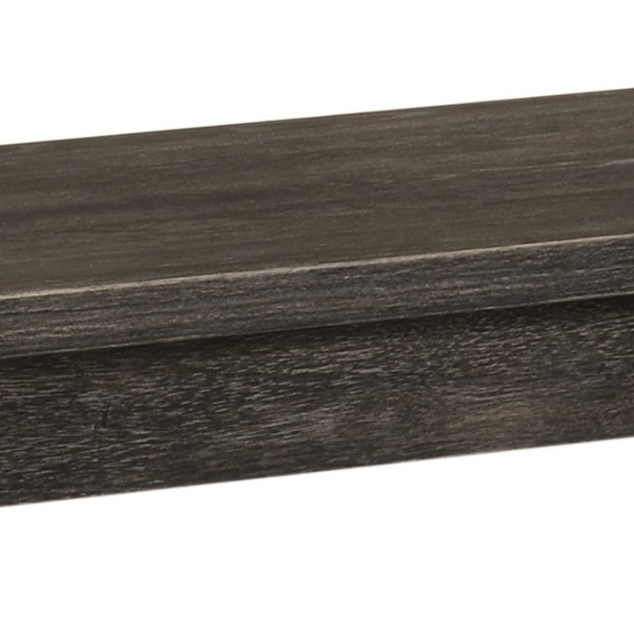 Transitional Style Rectangular Wooden Bench with Turned Legs, Bench