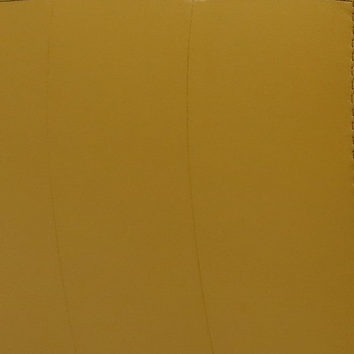 Leatherette Chair with Flared Armrests and Tapered Block Legs, Yellow