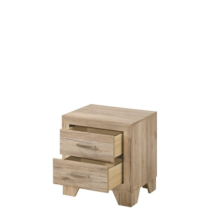 Wooden Nightstand with 2 Storage Drawers, Brown