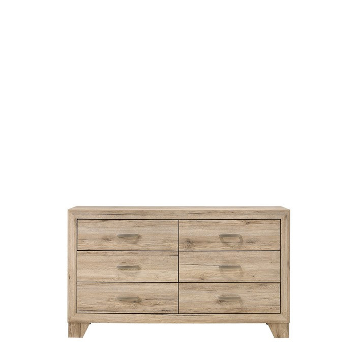 Wooden Nightstand with 6 Storage Drawers, Brown