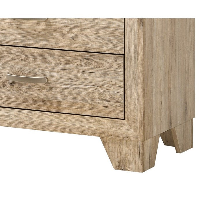 Wooden Nightstand with 6 Storage Drawers, Brown