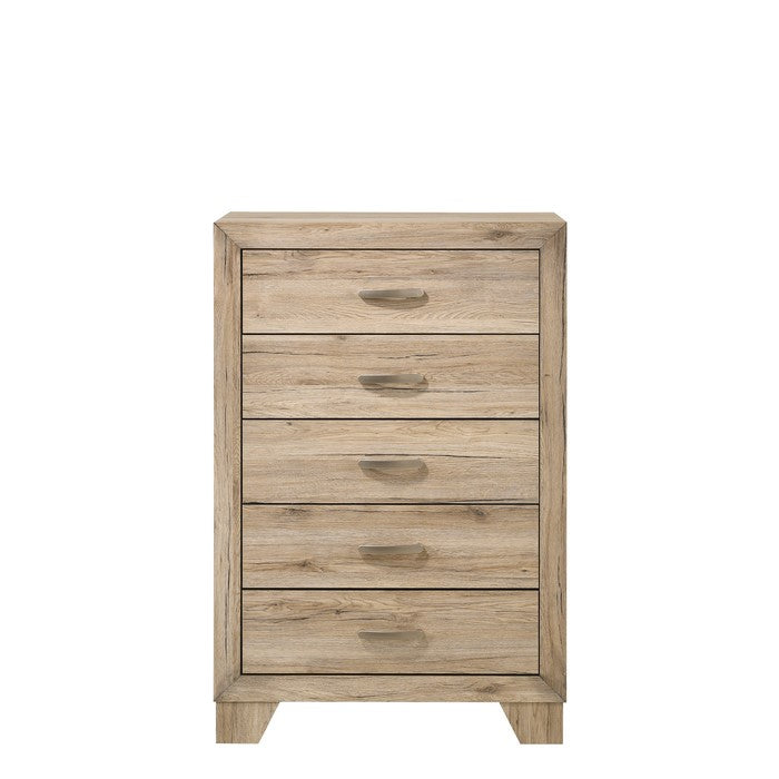 Wooden Chest with 5 Storage Drawers, Brown