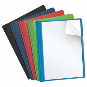Oxford 55813EE Clear Front Report Covers, Letter Size, Assorted Colors, 25 per Box (55813)