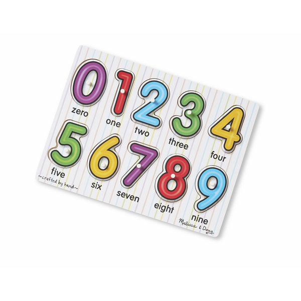 Melissa & Doug See-Inside Numbers Wooden Peg Puzzle (10 pcs)