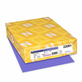 Astrobrights Colored Cardstock, 8.5” x 11”, 65 lb/176 gsm, Venus Violet, 250 Sheets (22091)