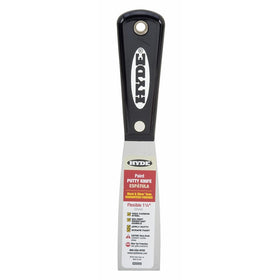 Hyde Tools 02000 1-1/4-Inch Flexible Putty Knife, Black and Silver