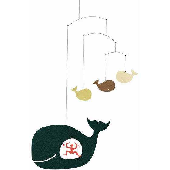 Flensted Mobiles Jonah And The Whale Hanging Nursery Mobile - 15 Inches Cardboard