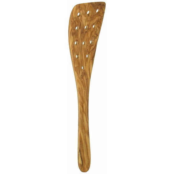 Eddingtons Italian Olive Wood Pierced Spatula, 12.5-Inch