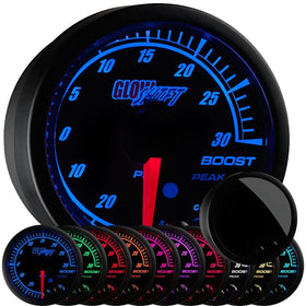 GlowShift Elite 10 Color 30 PSI Electronic Boost / Vacuum Gauge
