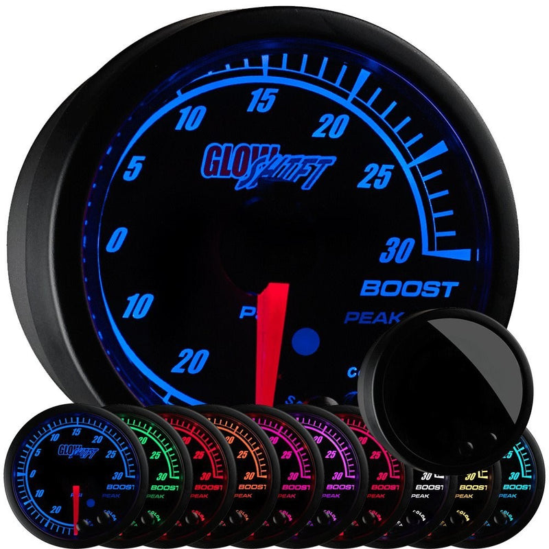 GlowShift Elite 10 Color 30 PSI Electronic Boost / Vacuum Gauge