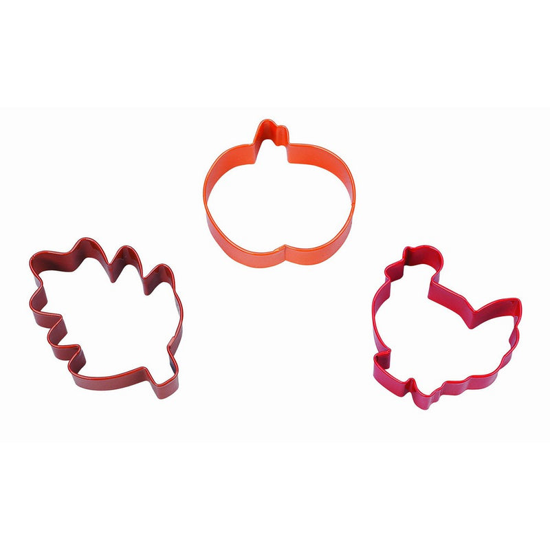 Wilton 3-Piece Harvest Colored Cookie Cutter Set