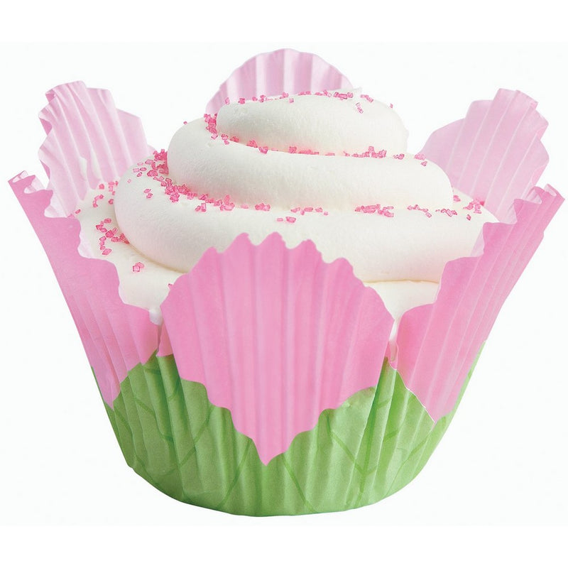 Wilton Pink Petal Baking Cups, 24 Count