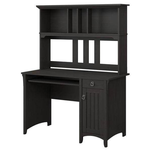 Bush Furniture Salinas Computer Desk with Hutch in Vintage Black