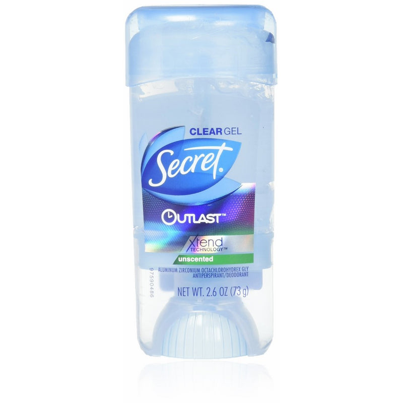 Secret Outlast Unscented Women's Clear Gel Antiperspirant & Deodorant 2.6 Oz