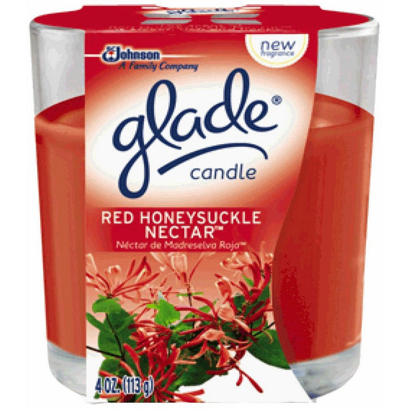 Glade Candle, Red Honeysuckle Nectar, 4 Ounce
