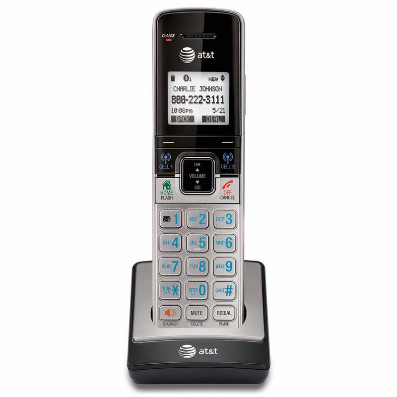 AT&T TL90073 DECT 6.0 Accessory Handset for TL92273, TL96273 & Other Models, Silver/Black