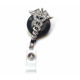Sparkles! Sparkly Rhinestone Retractable Badge Reel/ID Badge Holder/Brooch/Pendant/Id Badge Holder (Nurse Medical Doctor Symbol)