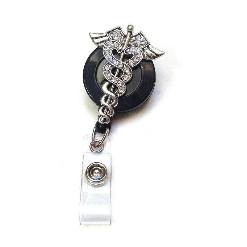 Sparkles! Sparkly Rhinestone Retractable Badge Reel/ID Badge Holder/Brooch/Pendant/Id Badge Holder (Nurse Medical Doctor Symbol)