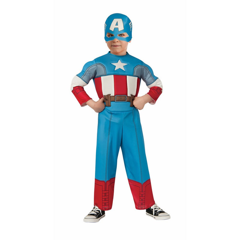 Rubie's Baby Boy's Marvel Classics Avengers Muscle Chest Captain America, Multi, Toddler