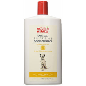 Nature's Miracle Supreme Oatmeal Odor Control Shampoo & conditioner honey sage, 32 oz