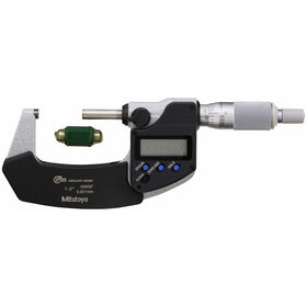 Mitutoyo 293-341-30 Digimatic Outside Micrometer, 1-2 "/25.4-50.8 mm,0.00005"/0.001 mm with Standard Ratchet Stop