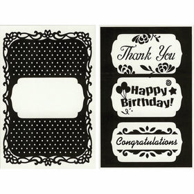 C-Gull Interchangeable Polka Dot Frame 3-in-1 Embossing Folder, 4.5 by 6.5-Inch