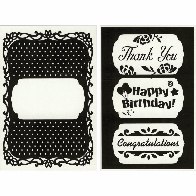 C-Gull Interchangeable Polka Dot Frame 3-in-1 Embossing Folder, 4.5 by 6.5-Inch