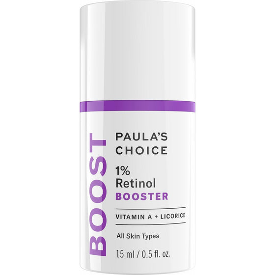 Paula's Choice-BOOST 1% Retinol Booster for Brown Spots and Wrinkles, 0.5 Oz. (1 Bottle), Concentrated Vitamin A Retinol Serum for Normal, Dry, Oily, and Combination Skin of the Face and Neck