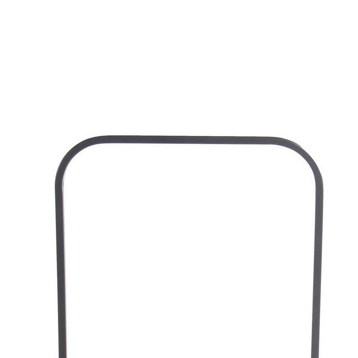 Industrial Style Metal Frame Glass Lantern with Handle, Small, Black