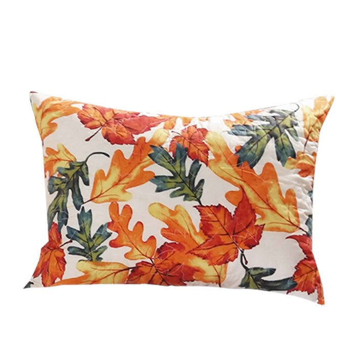 20 X 36 Autumn Floral Print Pillow Sham with Polyester Filling, Multicolor